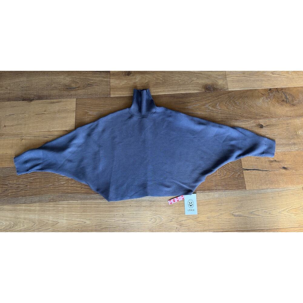 NWT ribbed knit turtleneck sweater batwing sleeves Oversized Capsule  Sz L